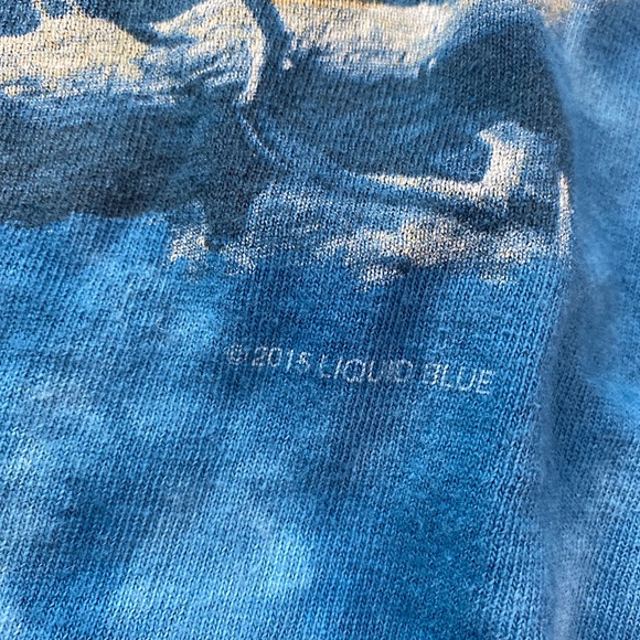 Liquid Blue 2015 Tie Dye Wolf American Flag Tee Size XL - Picture 2 of 5